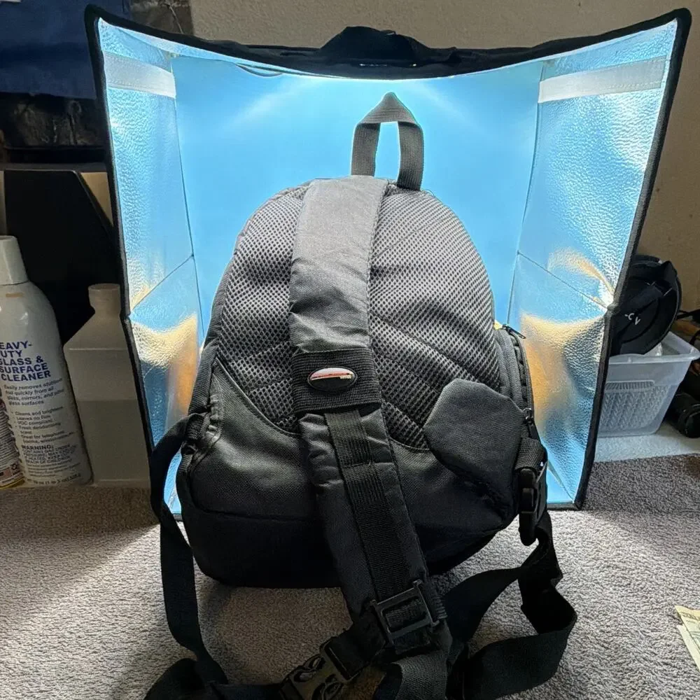 Precision Design Camera Backpack Black/Gray Padded Adjustable Straps very nice